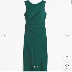 Abercrombie & Fitch Asymmetrical High Neck Shell Midi Dress